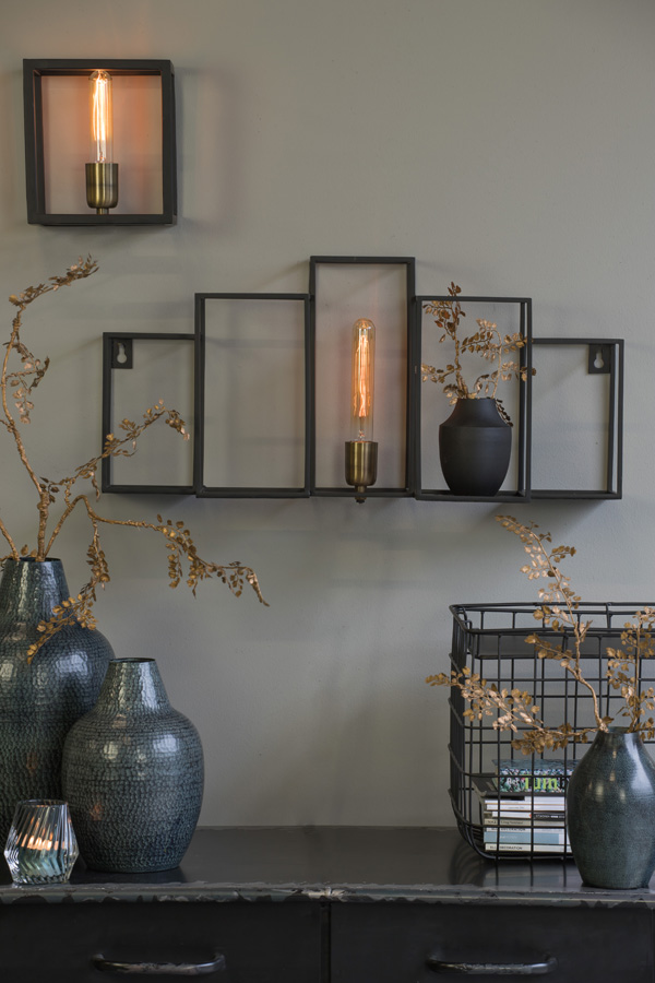 Bally wandlamp mat zwart Bally wandlamp mat zwart